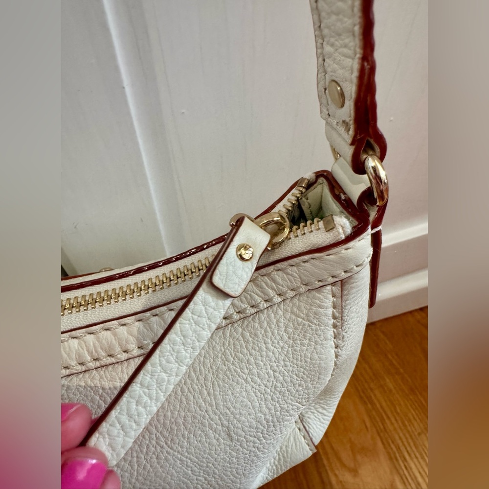 Kate Spade Shoulder Bag in Cream White Leather - Vintage Y2K Style - Neutral - Picture 2 of 9
